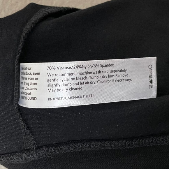 Eileen Fisher Pants Womens Medium Black Washable Crepe Ankle Pull On Stretchy - Picture 10 of 11